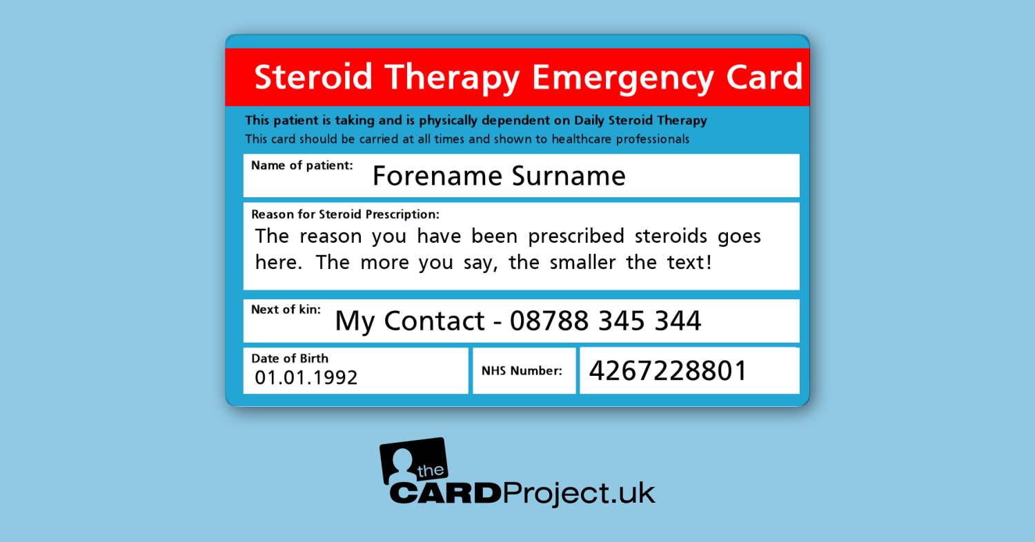 Steroid Therapy Card (FRONT)